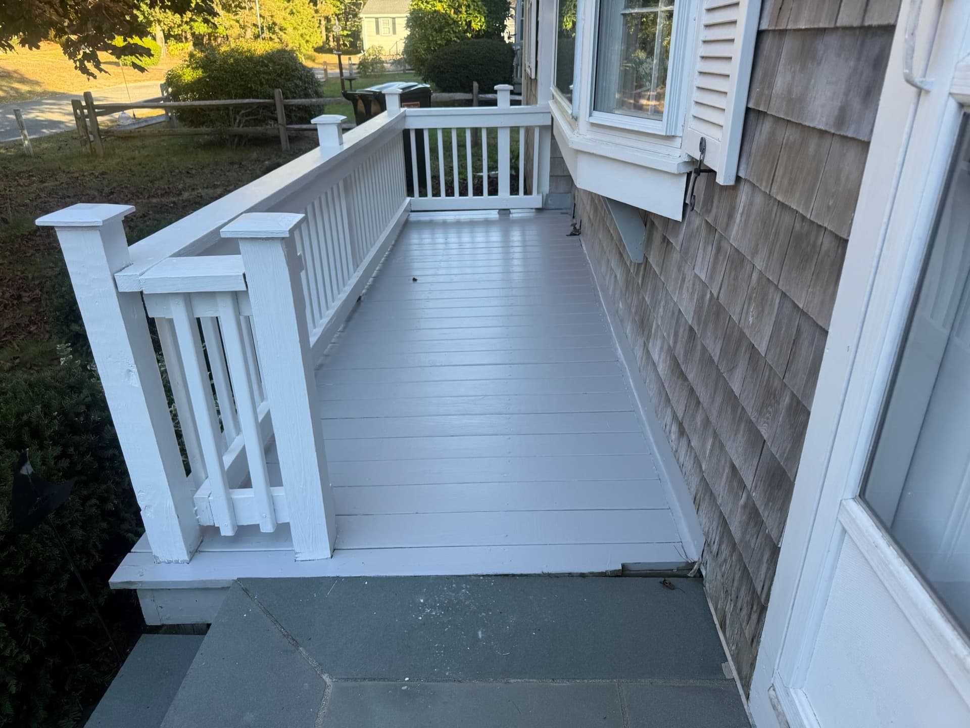 Freshly Stained Porch Decking Upgrade